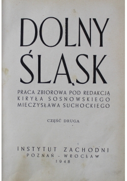 Dolny Śląsk tom I cz II 1948 r.