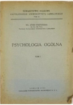 Psychologia ogólna, Tom I, 1946 r.