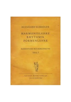 Harmonielehre Rhythmik Formenlehre, 1950 r.