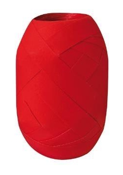 Wstążka kłębuszek 20m/10mm matowa czerwona