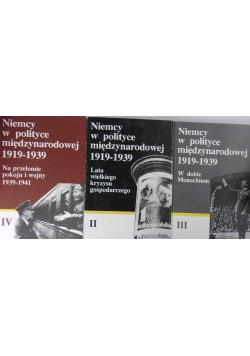 Niemcy w polityce międzynarodowej 1919-1939, 3 części