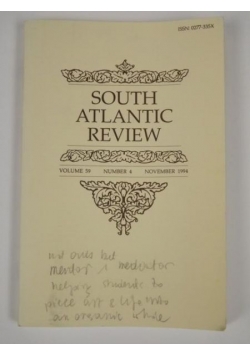 South Atlantic Review. Vol. 59. No. 4 1994