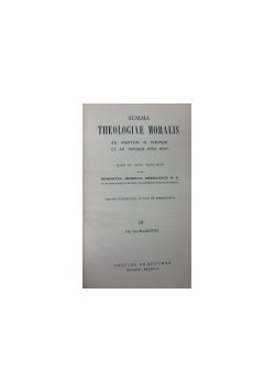 Summa Theologiae Moralis ,Tom II