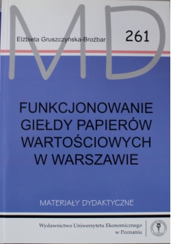 Funkcjonowanie giełdy papierów wartościowych w Warszawie