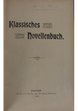Klassisches Novellenbuch, 1902 r.