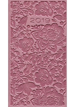 Kalendarz 2019 A6 tygodniowy relief pudrowy róż