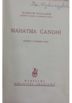 Mahata Gandhi powieść o proroku Indji