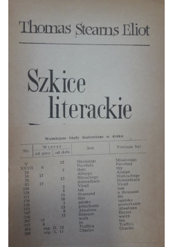 Szkice literackie