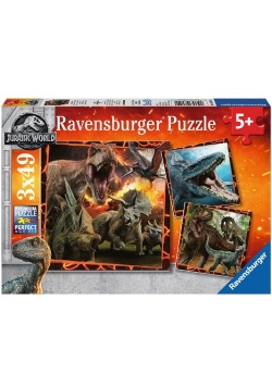 Puzzle Jurajski Świat 2 3x49