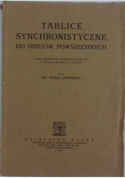Tablice synchronistyczne do dziejów powszechnych i Polski, 1927r