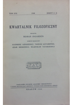 Kwartalnik filozoficzny, 1948r.