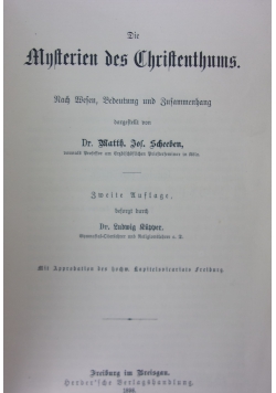 Die Mnfterien des Chriftenthums,1898r.