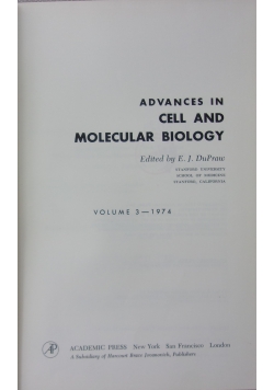 Advances in Cell and Molecular Biology Volume 3