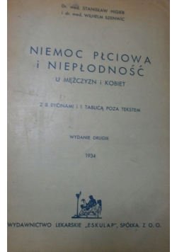 Niemoc płciowa i niepłodność,1934r.