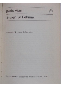 Vian Boris - Jesień w Pekinie