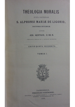 Theologia Moralis ,1898r.