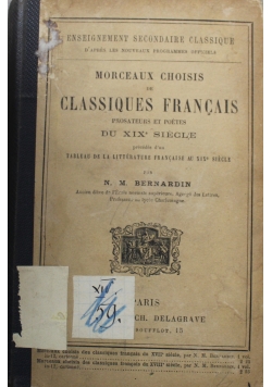 Morceaux Choisis des Classiques Francais 1892 r.