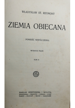 Ziemia obiecana tom II,1927 r.