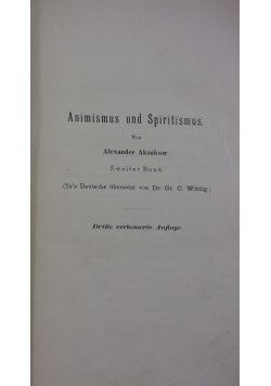Animismus und Spiritismus, 1950r .