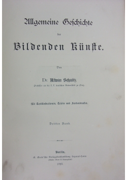 Allgemeine Geschichte der Bildenden Kunste, 1895 r.