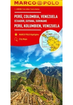 Mapa Marco Polo - Peru, Kolumbia, Wenezuela w.2017