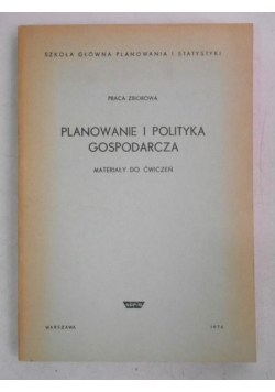 Planowanie i polityka gospodarcza