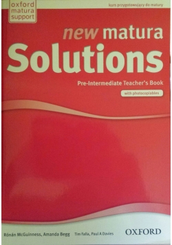New Matura Solutions Pre Intermediate Teachers Book with photocopiables