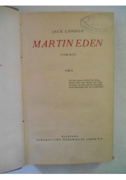Martin Eden, tom II, 1923 r.