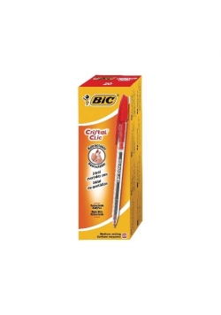 Długopis Cristal Clic czerwony (20szt) BIC