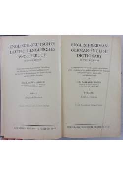 English-German, German-English dictionary , 1943