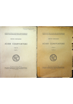Adam Czartoryski 2 tomy 1950 r