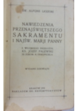 Nawiedzenia przenajświętszego sakramentu i  Najś. Marji Panny, 1935 r.