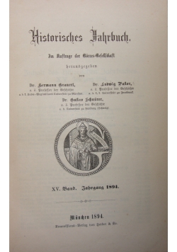 Historisches Jahrbuch,1894r.