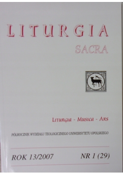 Liturgia sacra Nr 1