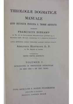 Theologia Dogmatica Manuale, 1946r