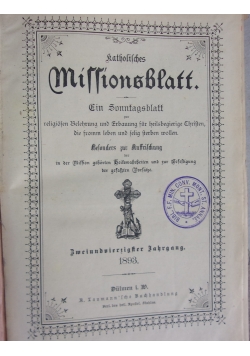 Katholisches Missionsblatt, 1893 r.