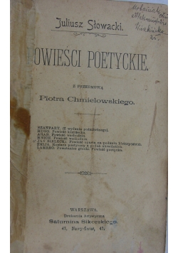 Powieści poetyckie, 1897r.