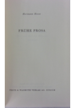 Fruhe Prosa ,1948r.