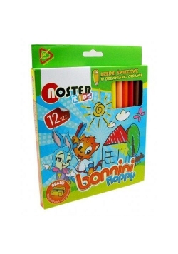 Kredki świecowe 12 kolorów Bonnini-Floppy NOSTER
