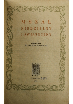 Mszał Niedzielny i Świąteczny
