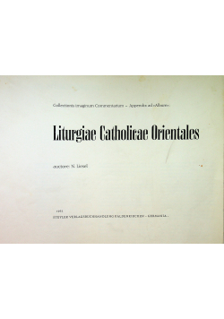 Liturgiae Catholicae Orientals
