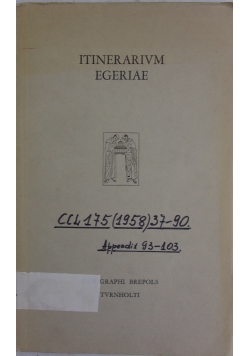 Itinerarivm egeriae