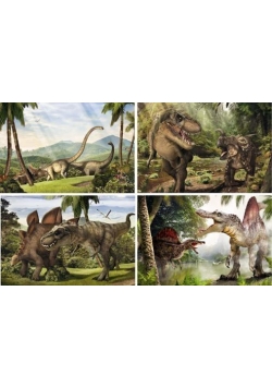 Era dinozaurów. Puzzle 4 w 1. ALEX