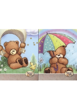 Zeszyt A5 Popcorn The Bear w kratkę 80 kartek 10 sztuk mix