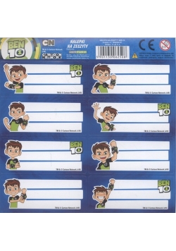 Nalepki na zeszyty Ben10 8x50 sztuk