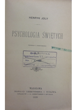 Psychologia świętych, 1899 r.
