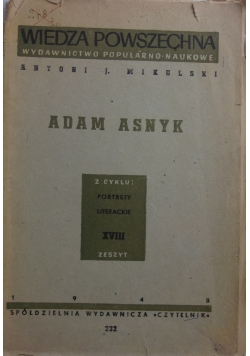 Adam Asnyk, zeszyt XVIII, 1948 r.