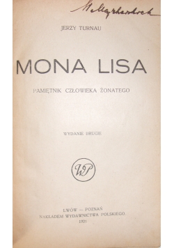 Mona Lisa, 1921 r.