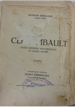 Clerambault : dzieje sumienia niezawisłego w czasie wojny : powieść 1920r.
