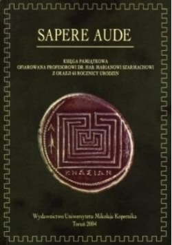 Sapere aude. Księga pamiątkowa + autograf Mariana Szarmacha